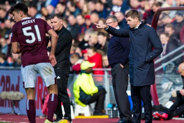 Steven Gerrard was full of praise for Hearts. Picture: SNS