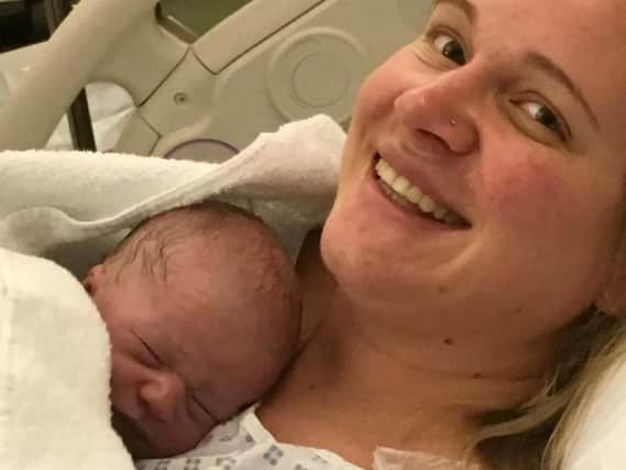 Despite assurances her baby was fine, Anna noticed he had a pale nose, and thought he was pursing his lips as if struggling to breathe. Picture: SWNS