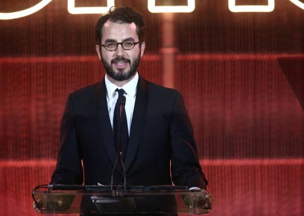 Jonathan Safran Foer on stage at the Environmental Media Association's 2nd Annual Honors Benefit Gala, 28 September 2019, in Pacific Palisades, California. PIC: Tommaso Boddi/Getty Images for The Environmental Media Association