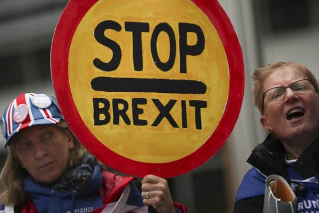 Protesters campaign against Brexit