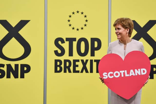 Nicola Sturgeon at the SNP party conference in Aberdeen