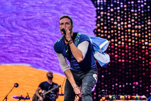 Coldplay frontman Chris Martin performs in Glasgow