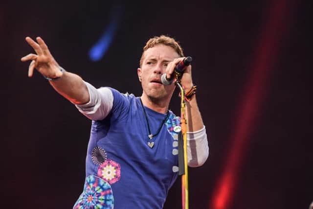Coldplay frontman Chris Martin performs in Glasgow