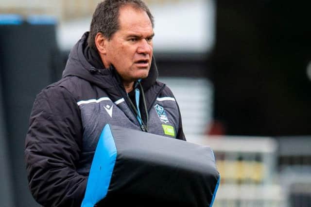 Dave Rennie looks on at a Glasgow Warriors training session. The Kiwi has been linked with the Australia job