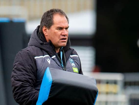 Dave Rennie looks on at a Glasgow Warriors training session. The Kiwi has been linked with the Australia job