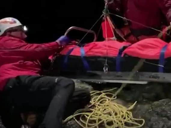 Oban Mountain Rescue Team praised the actions of the youngster, who managed to reach his mother on Ben Cruachan in Argyll after a serious fall and look after her until help arrived.