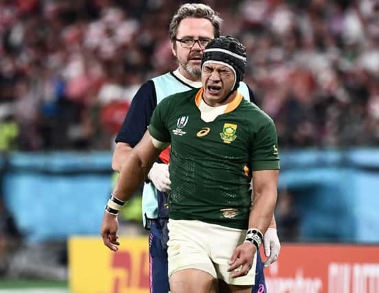South Africa's star winger Cheslin Kolbe has been ruled out of the Rugby World Cup semi-final against Wales with an ankle injury. Picture: Anne-Christine Poujoulat/AFP via Getty Images