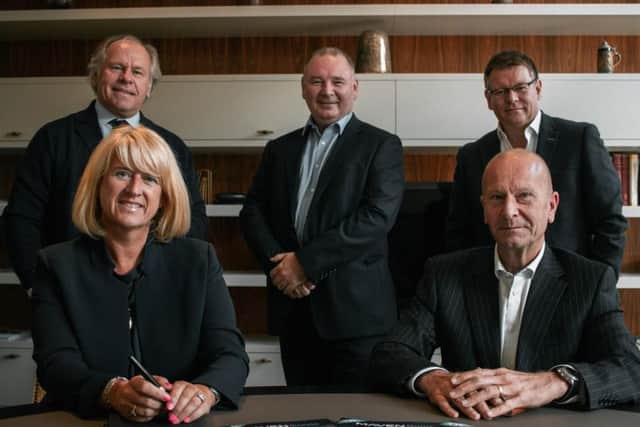 (Top left to right): Norman Peterson, director of GCV and Maven Bonds; Bill Kennedy, non-executive director of GCV and director of Maven Bonds; Craig Peterson, director of GCV and Maven Bonds (Bottom left to right): Suzanne Lupton, non-executive director of GCV and director of Maven Bonds; Simon Lenney, independent chairman of Maven Bonds. Picture: Contributed