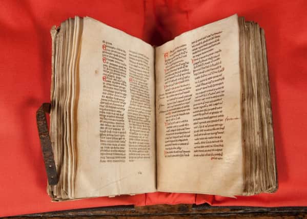 Modern English are markedly different from the version spoken during the 14th-century when this bible dictionary was published (Picture: SWNS)