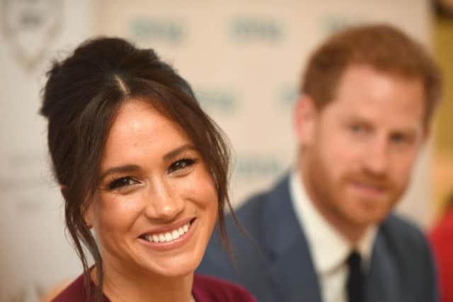 The Duchess of Sussex and Prince Harry, Duke of Sussex, attended a roundtable discussion on gender equality. Photo: Jeremy Selwyn - WPA Pool
