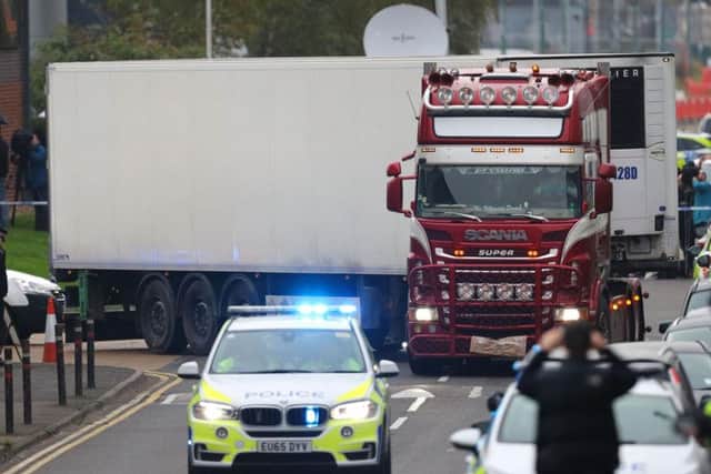 Maurice Robinson, 25, has been charged with 39 counts of manslaughter and conspiracy to traffic people over the Grays lorry trailer deaths, Essex Police said. Picture: PA