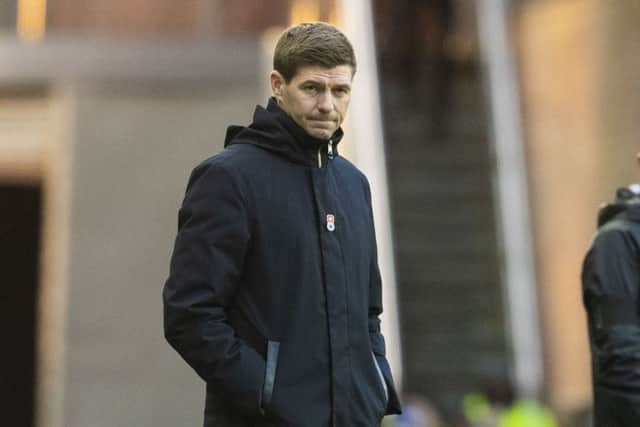 GLASGOW, SCOTLAND - OCTOBER 27: Rangers manager Steven Gerrard during the Ladbrokes Premiership match between Rangers and Motherwell and Ibrox Stadium, on October 27, 2019, in Glasgow, Scotland. (Photo by Alan Harvey / SNS Group)