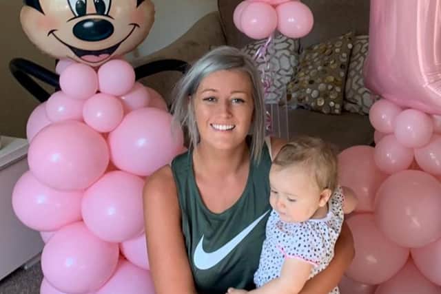 Single mum Jennifer was initially told by doctors it was hormones from her second pregnancy with daughter Kacey, aged one.