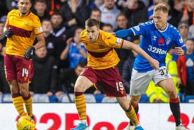 Scott Arfield once again had a quiet game for Rangers. Picture: SNS