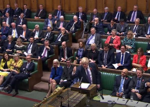Prime Minister Boris Johnson speaks during the election debate in the House of Commons (Picture: House of Commons/PA Wire)