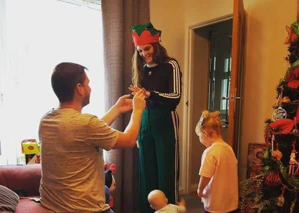 Claire's diagnosis has only brought her family closer, and the brave mum was over the moon when Tom proposed on Christmas Day 2018. Picture: SWNS