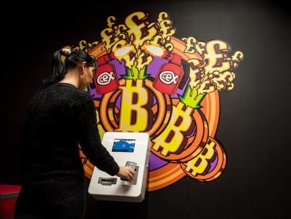 The growing popularity of cryptocurrency prompted the installation of a Bitcoin vending machine in Glasgow. Picture: John Devlin.