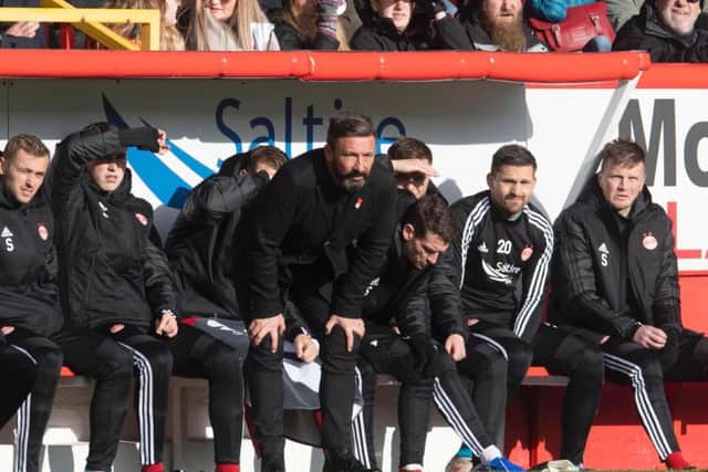 McInnes has come in for criticism from the Aberdeen fans. Picture: SNS