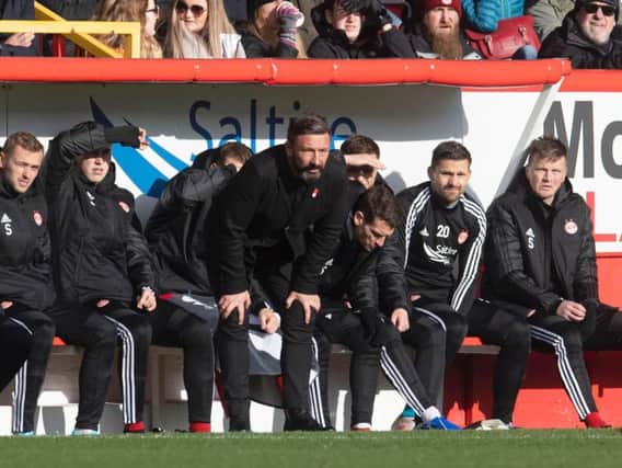 McInnes has come in for criticism from the Aberdeen fans. Picture: SNS