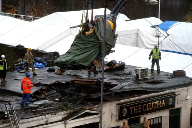 Ten people died after a police helicopter crashed onto the Clutha bar in Glasgow in 2013. Picture: Andrew Milligan/PA