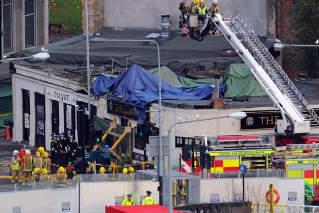 The Clutha bar in the aftermath of the crash. Picture: Robert Perry