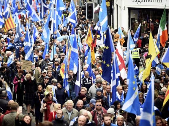 Pro-Scottish independence march in Edinburgh earlier this month. Picture: Lisa Ferguson/TSPL