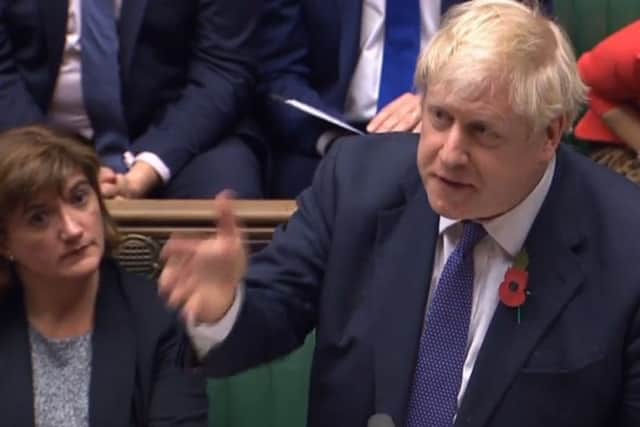 Boris Johnson addresses the Commons from the despatch box. Who will be standing there after 12 December? (Picture: PRU/AFP via Getty Images)