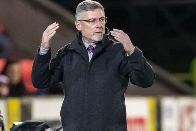 An exasperated Hearts manager Craig Levein on the sidelines at McDiarmid Park. Picture: Roddy Scott/SNS