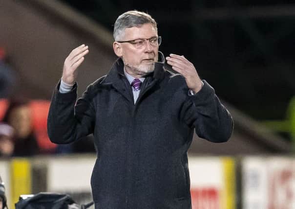 An exasperated Hearts manager Craig Levein on the sidelines at McDiarmid Park. Picture: Roddy Scott/SNS