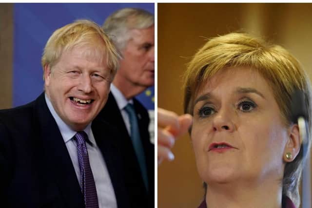 Boris Johnson (left) does not want to enter a TV debate with Nicola Sturgeon
