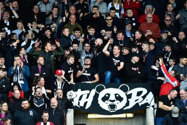St Mirren fans unfurled a banner at Celtic protesting the price of away tickets. Picture: SNS