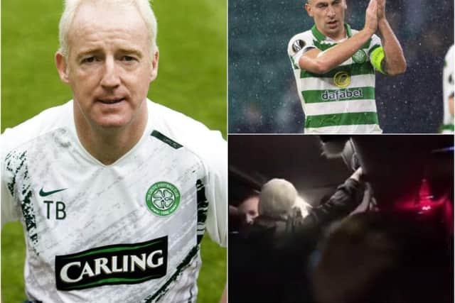 Tommy Burns (left) and Scott Brown (top right) were targeted in the video