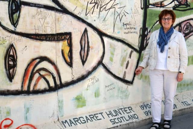 Margaret Hunter, who painted the the Berlin Wall at the East Side Gallery