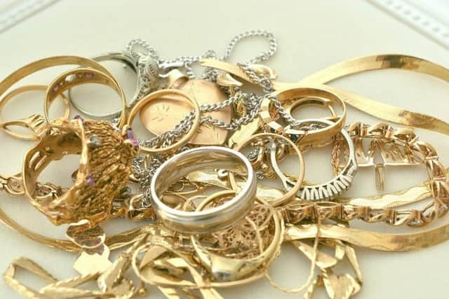 It is illegal to sell anything in the UK made from a precious metal, silver, gold, platinum and palladium, over a certain weight without a hallmark, which confirms the material.