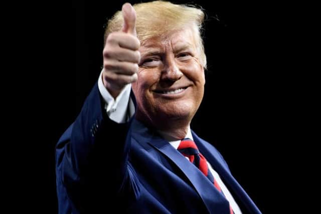 Several newspapers - including The Scotsman - carried the Presidents warning that Mr Johnsons Brexit agreement is a risk to future UK-US trade on their front pages. Picture: AFP