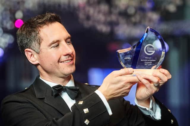 Michael Wells accepted the awards on behalf of Carnoustie Golf Links. Picture: Malcolm Cochrane Photography
