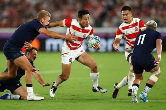 Japan beat Scotland 28-21 during the Rugby World Cup. Picture: Getty Images