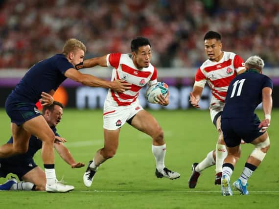 Japan beat Scotland 28-21 during the Rugby World Cup. Picture: Getty Images