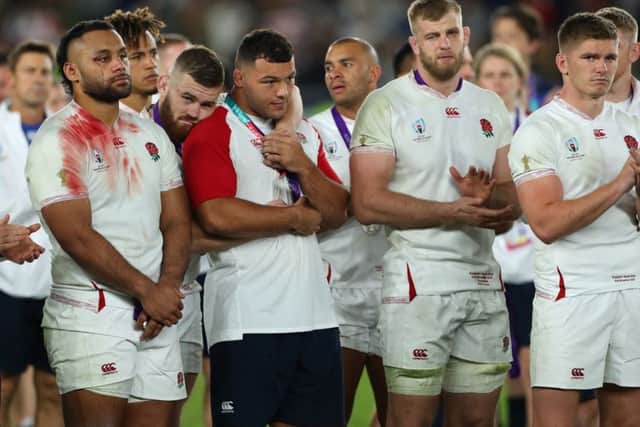 Bloodied and bowed: England were simply overpowered and outclassed. Picture: Getty.
