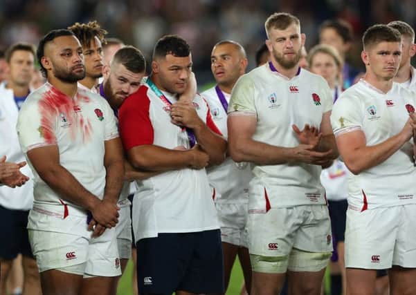 Bloodied and bowed: England were simply overpowered and outclassed. Picture: Getty.