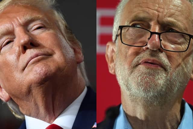 The US president warned that Mr Corbyn would be "so bad" for the UK if he was elected. Pictures: AP and PA