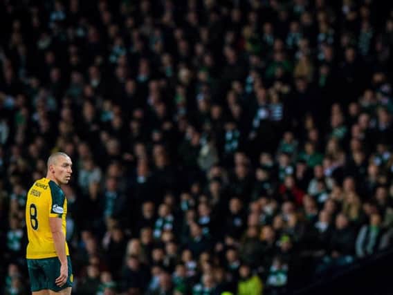 Scott Brown scored twice as he helped Celtic to a 5-2 win over former club Hibs
