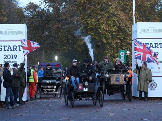 The 80-year-old man drove his wooden-bodied 1903 model Knox Runabout Old Porcupine vehicle onto the M23, which was not a part of the rally route.