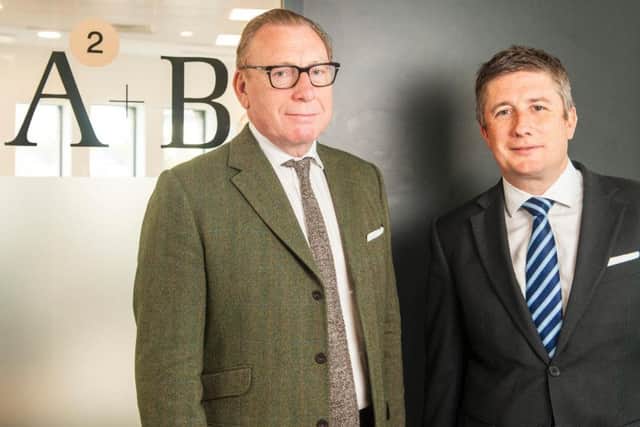 Benny Higgins, non-executive chairman (left), and Fraser Porter, CEO of AAB Wealth. Picture: Simon Williams