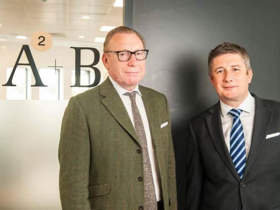 Benny Higgins, non-executive chairman (left), and Fraser Porter, CEO of AAB Wealth. Picture: Simon Williams