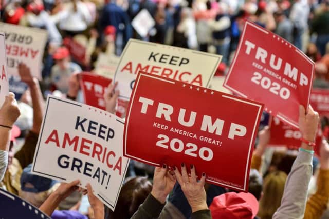 Donald Trump's 2016 slogan "Make America Great Again" has been changed to "Keep America Great" (Picture: Brandon Dill/Getty Images)