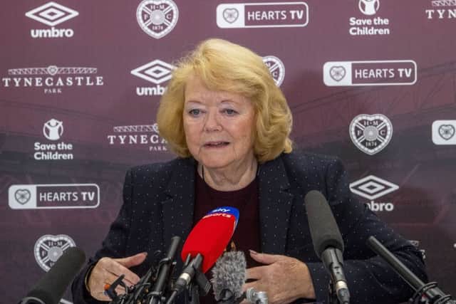 Hearts owner Ann Budge has revealed that she will cast the net wide in her search for a new manager. Picture: SNS.
