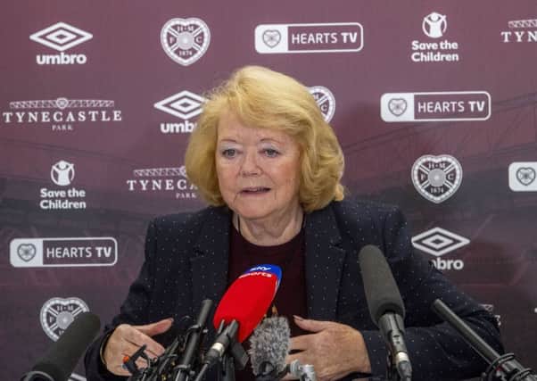 Hearts owner Ann Budge has revealed that she will cast the net wide in her search for a new manager. Picture: SNS.