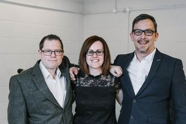 From left: Chris Harvey (director and co-founder), Lynn Park (business manager) and Richard Drennan (director and co-founder). Picture: Contributed