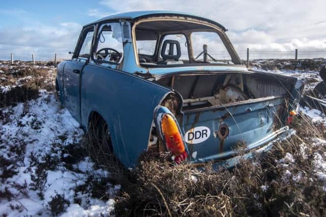 Abandoned cars, abandoned crofts and disused machinery help to tell the story of island life. PIC: Alex Boyd.